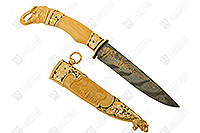 Авторский нож ЦМ Слон из дамасской стали