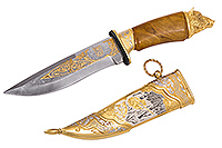 НОЖ ЦМ КЛАССИЧЕСКИЙ - ОХОТА НА ВЕПРЯ  (ДАМАСК)  : фото 2