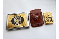Набор Портсигар Зажигалка Чехол Златоуст  : фото 2