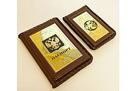 Набор Обложка для паспорта и визитница кожа  : фото 2