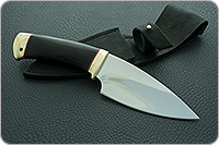 Нож Утес граб - черное дерево, 95х18, латунь : фото 8