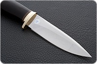 Нож Fox-1 (Фокс-1)  граб - черное дерево, 95х18, латунь : фото 2