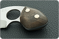 Нож Бобр накладки орех, 95х18, цельнометаллический : фото 4