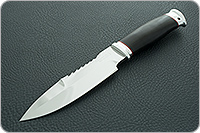 Нож Спас-1 граб - черное дерево, 95х18, алюминий : фото 2