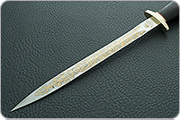 Кортик офицерский граб - черное дерево, 95х18, латунь : фото 3