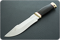 Нож Тайга граб - черное дерево, латунь, без золочения : фото 2