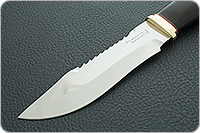 Нож Тайга граб - черное дерево, латунь, без золочения : фото 3