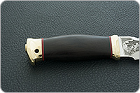 Нож Тайга граб - черное дерево, латунь, без золочения : фото 5