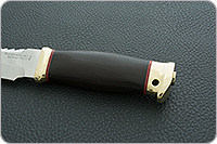 Нож Тайга граб - черное дерево, латунь, без золочения : фото 6