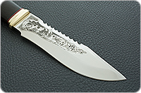 Нож Тайга граб - черное дерево, 95х18, латунь : фото 2