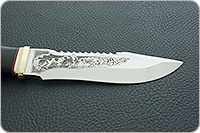 Нож Тайга граб - черное дерево, 95х18, латунь : фото 4