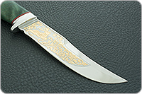 Нож Марал стабилизированный кап, алюминий, золочение клинка : фото 2