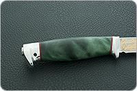 Нож Марал стабилизированный кап, алюминий, золочение клинка : фото 3