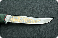 Нож Марал стабилизированный кап, алюминий, золочение клинка : фото 4