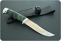 Нож Марал стабилизированный кап, алюминий, золочение клинка : фото 7