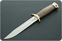 Нож Разведчик орех, 95х18, латунь : фото 2