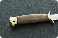 Нож Разведчик орех, 95х18, латунь : фото 5