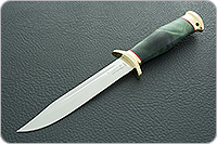 Нож Разведчик стабилизированный кап, 95х18, латунь : фото 2