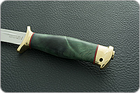 Нож Разведчик стабилизированный кап, 95х18, латунь : фото 6