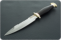 Нож Спас-6 граб - черное дерево, дамаск, латунь : фото 2