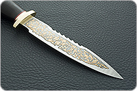 Нож Спас-6 граб - черное дерево, дамаск, латунь : фото 4