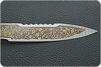 Нож Спас-6 граб - черное дерево, дамаск, латунь : фото 9