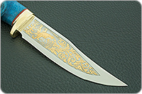 Нож Домбай стабилизированный кап, 95х18, латунь : фото 4