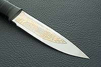 Нож Fox-4 наборная кожа, 95х18, текстолит : фото 2