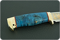 Нож Домбай стабилизированный кап, 95х18, латунь : фото 3