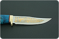 Нож Домбай стабилизированный кап, 95х18, латунь : фото 4