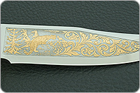 Нож Домбай стабилизированный кап, 95х18, латунь : фото 5