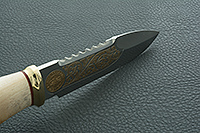 Нож Спас-1 кап березовый, 95х18, латунь : фото 9