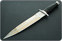 Кинжал охотничий-С наборная кожа, 95х18, алюминий : фото 2