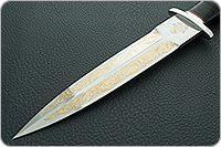 Кинжал охотничий-С наборная кожа, 95х18, алюминий : фото 3