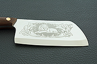 Топорик кухонный (насечки) накладки текстолит, 95х18, цельнометаллический : фото 7
