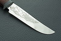 Нож Гелиос-2 наборная кожа, 95х18, текстолит : фото 4