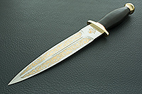Кинжал охотничий-С граб - черное дерево, 95х18, латунь : фото 2