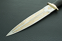 Кинжал охотничий-С граб - черное дерево, 95х18, латунь : фото 3