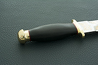 Кинжал охотничий-С граб - черное дерево, 95х18, латунь : фото 5