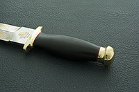 Кинжал охотничий-С граб - черное дерево, 95х18, латунь : фото 6