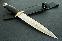 Кинжал охотничий-С граб - черное дерево, 95х18, латунь : фото 10