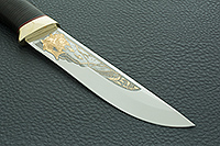 Нож Риф наборная кожа, 95х18, латунь : фото 3