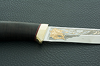 Нож Риф наборная кожа, 95х18, латунь : фото 8