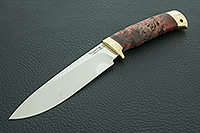 Нож Артыбаш стабилизированный кап, 95х18, латунь : фото 2