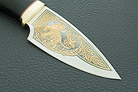 Нож Утес наборная кожа, 95х18, латунь : фото 4