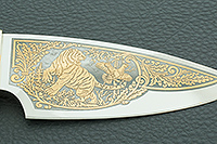 Нож Утес наборная кожа, 95х18, латунь : фото 9