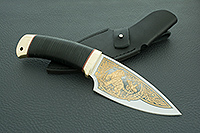 Нож Утес наборная кожа, 95х18, латунь : фото 11