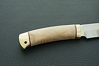 Нож Таежный-2 кап березовый, 95х18, латунь : фото 3