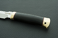 Нож Спас-1 наборная кожа, 95х18, латунь : фото 6