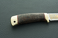 Нож Малек-2 стабилизированный кап, латунь, золочение клинка : фото 5